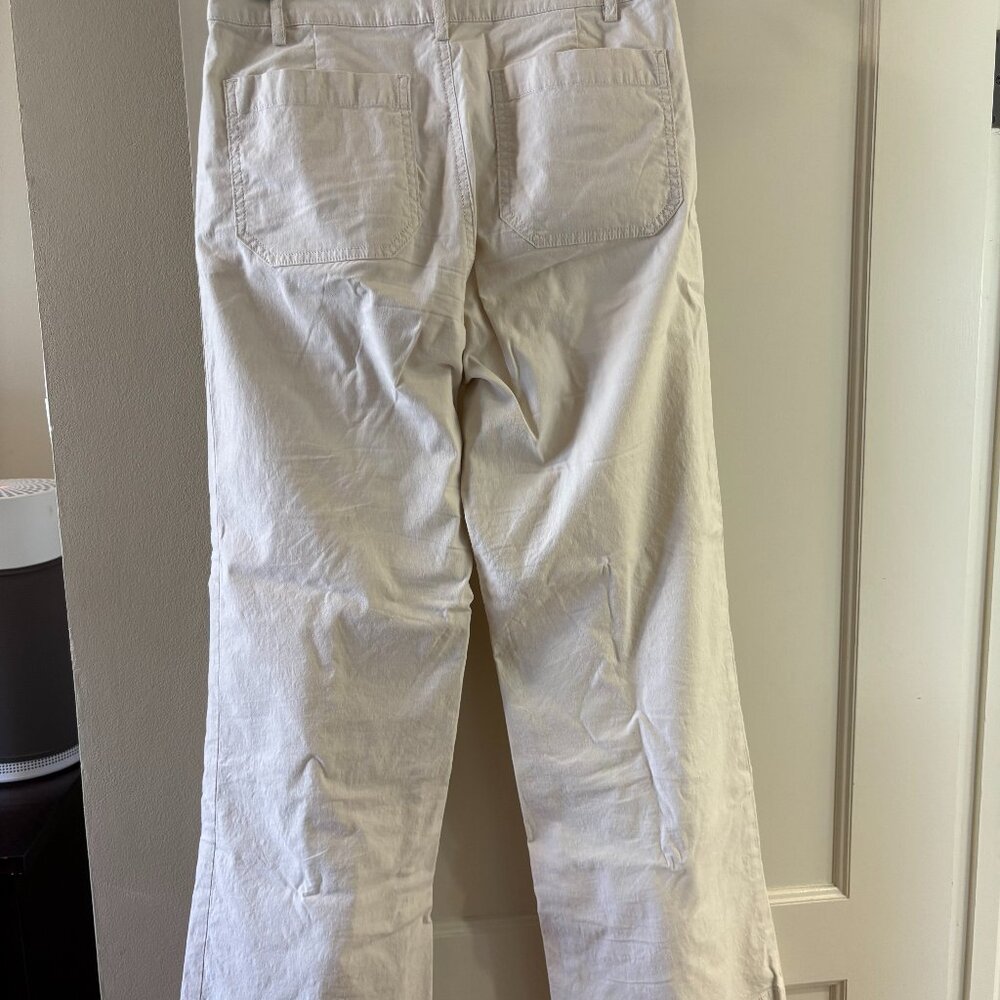 J.Crew White Wide-Leg Crop Pants – High Rise Cotton – Size 27